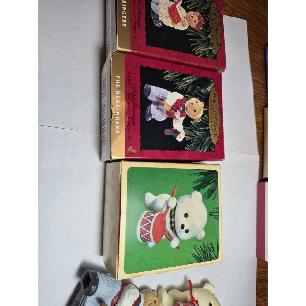 Hallmark Christmas Ornaments Lot Of 3 -the Bearingers And Polar Bear Drummer